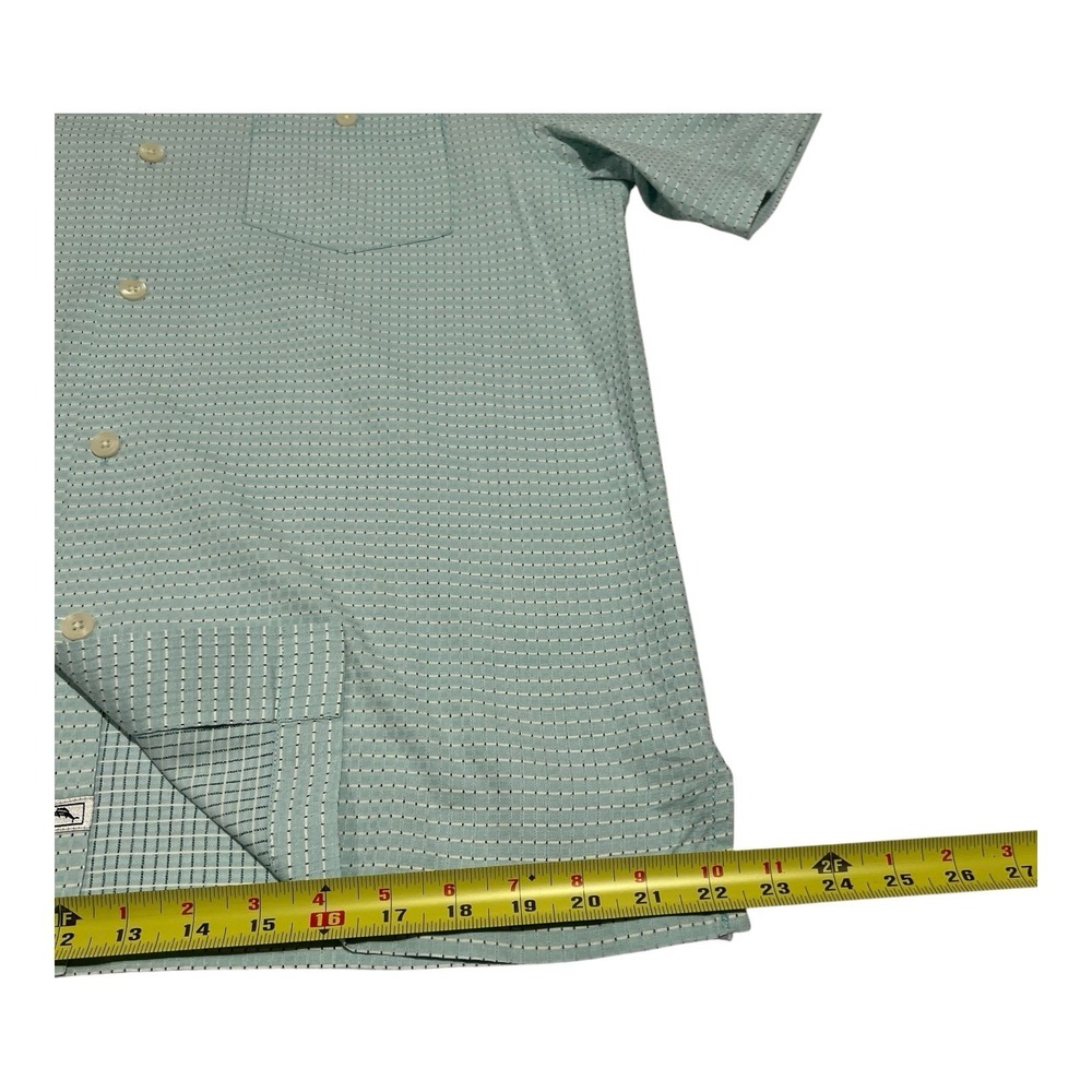 Tommy Bahama Men's M Plaid Silk Blend Shirt Short Sleeve Button Up‎ Preppy - Picture 9 of 12